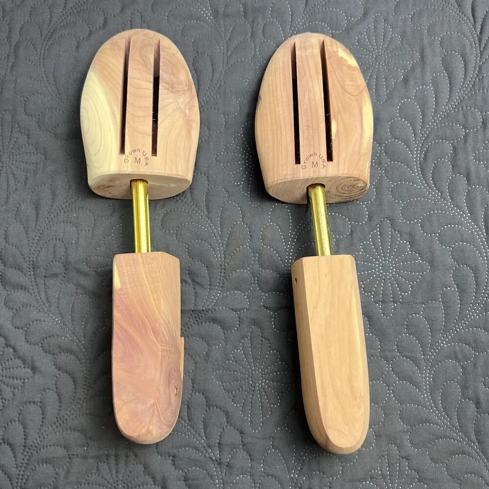 STRATTON CEDAR SHOE TREE MENS MEDIUM 9-10 FULL TOE SHOE SHAPER STRETCHER 1 PAIR